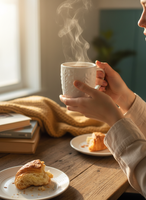 KUBEK 300 ML ZIMOWY ŚWIĄTECZNY DECO, BEŻ DO GORĄCYCH NAPOJÓW ZMYWARKA