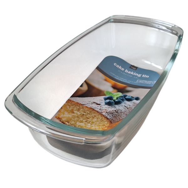 SZKLANA FORMA DO CIASTA KEKSÓWKA FORMA DO PIECZENIA ŻAROODPORNA 27x14x7,3cm
