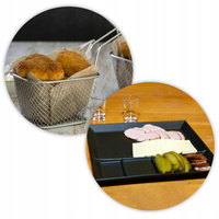 ZESTAW KOMPLET KOSZYK DO FRYTEK + PÓŁMISEK PATERA