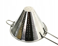 Łyżka cedzakowa STALOWY CEDZAK durszlak 16cm STOŻKOWY