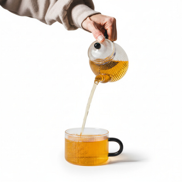 CZAJNIK DZBANEK Z ZAPARZACZEM 0,5L Z FILIŻANA 250ml ZESTAW DO HERBATY SZKŁO