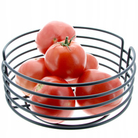 KOSZYK METALOWY NA CHLEB + WKŁAD Z TKANINY CZARNY