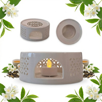 PODGRZEWACZ CERAMICZNY DO DZBNAKA CZAJNIKA NA ŚWIECZKĘ TEA LIGHT BIAŁY