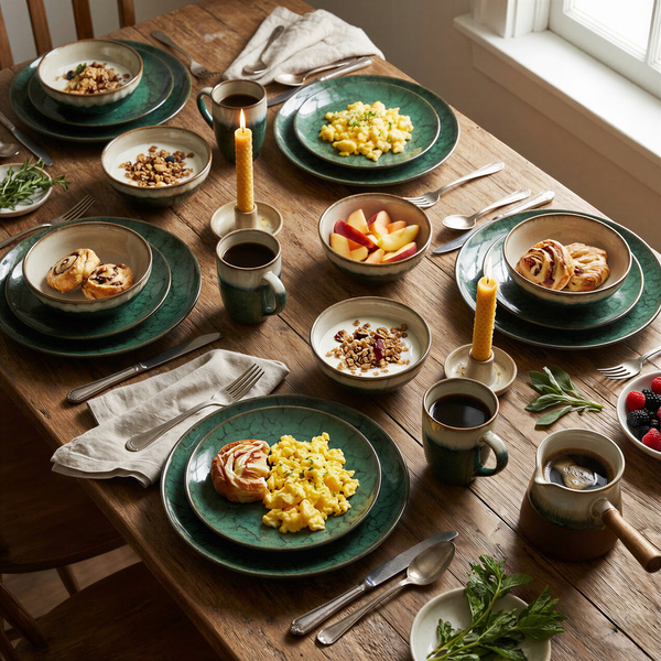 SERWIS OBIADOWY KOMPLET TALERZY 18EL. ZASTAWA OBIADOWA ZESTAW NA 6 OSÓB