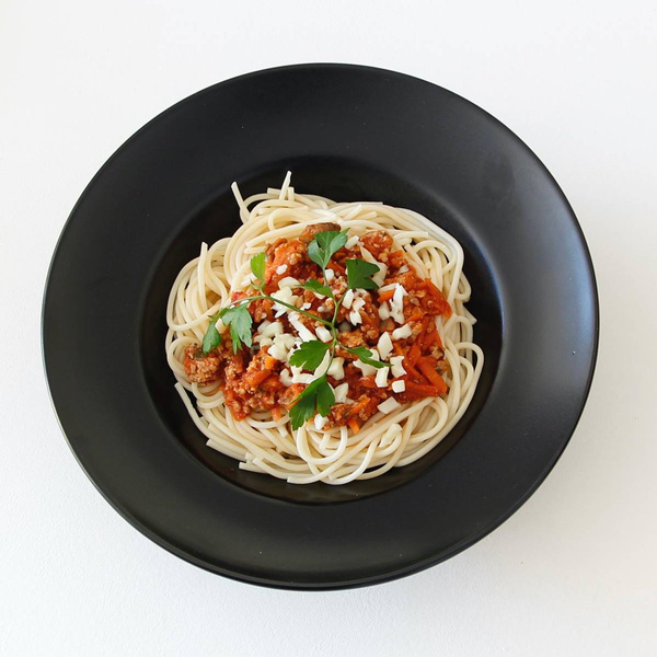 TALERZ GŁĘBOKI TALERZ DO MAKARONU CZARNY 27 CM