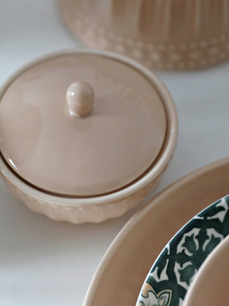 Ceramiczna CUKIERNICZKA linia MOSAIQUE BEIGE cukiernica 220ml