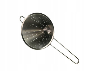 Łyżka cedzakowa STALOWY CEDZAK durszlak 16cm STOŻKOWY