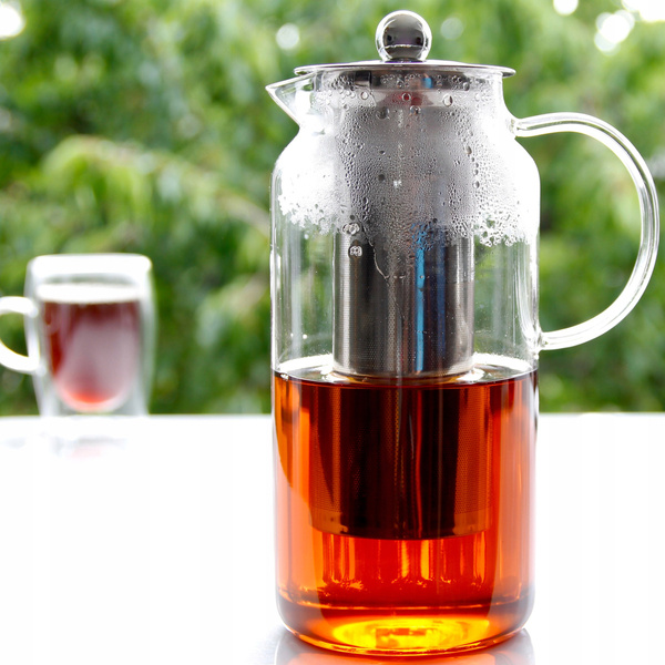 DZBANEK SZKLANY ZAPARZACZ DO HERBATY Z FILTREM