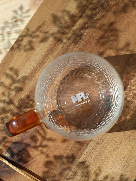 Żaroodporny szklany ZESTAW JACK zaparzacz + 2 szklanki BURSZTYN