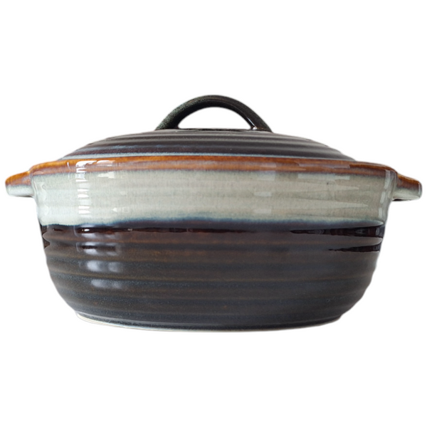 GARNEK 2L WAZA DO ZUPY NACZYNIE ŻAROODPORNE Z POKRYWKĄ DO CHLEBA 23 cm