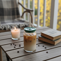 KUBEK BIDON 0,5L EKO BUTELKA PRZEZROCZYSTY Z POKRYWKĄ I SŁOMKĄ DO NAPOJÓW