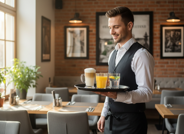 TACA KELNERSKA KUCHENNA ANTYPOSLIZGOWA CZARNA OKRĄGŁA 41 CM DO SERWOWANIA