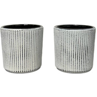 CZARKI BIAŁE ŻELIWNE FILIŻANKI 2 SZT ZESTAW ŻELIWNY DO HERBATY I ZIÓŁ 100ml