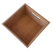 TACA BAMBUSOWA SKRZYNKA KWADRATOWA ORGANIZER Z DREWNA PUDEŁKO 25x25x7,5 cm