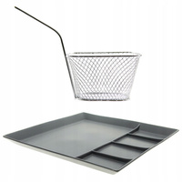 ZESTAW KOMPLET KOSZYK DO FRYTEK + PÓŁMISEK PATERA