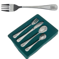 SZTUĆCE DLA DZIECI KOMPLET ZESTAW STAL ŁYŻECZKA WIDELEC NÓŻ ŁYŻKA 4 el.