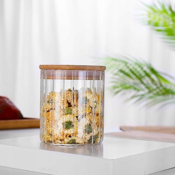 ŻAROODPORNY ryflowany pojemnik borosilikatowy LA BANDE 10 cm