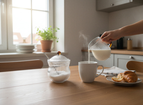 MLECZNIK CUKIERNICZKA ZESTAW CUKIERNICA POJEMNIK NA CUKIER DZBANUSZEK MLEKO