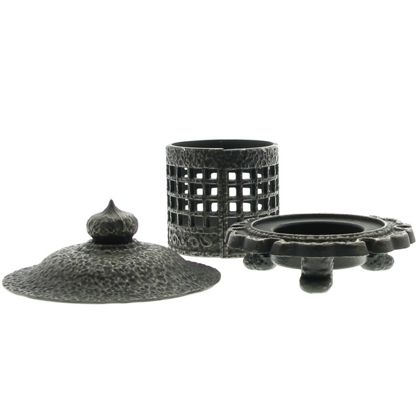 KOMINEK LED LAMPION LATARNIA ŻELIWNA LAMPA 3D Z OGNIEM RUCHOMYM PŁOMIEŃ