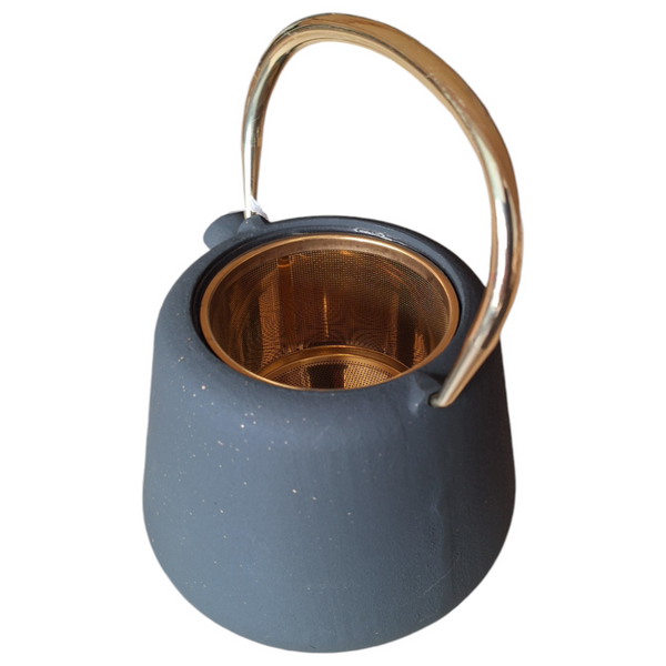 CZAJNIK IMBRYK ŻELIWNY 1L ZAPARZACZ SITKO STAL DO HERBATY +4 CZARKI ŻELIWNE