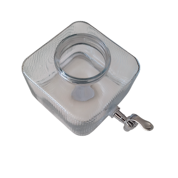 SŁÓJ Z KRANIKIEM DO LODÓWKI SŁOIK 3 L SZKLANY Z KRANEM NA WODĘ LEMONIADĘ