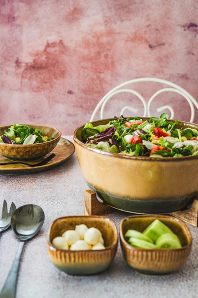 SERWIS OBIADOWY CERAMICZNY 18 ELEMENTÓW DLA 6 OSÓB GREEN OMBRE DESIGN