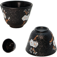 CZARKI ŻELIWNE 2 SZT ZESTAW ŻELIWNY DO HERBATY FILIŻANKI 60 ml