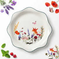 TALERZ CERAMICZNY 21 CM PANI KWIATEK PATERA DO SERWOWANIA DESERÓW