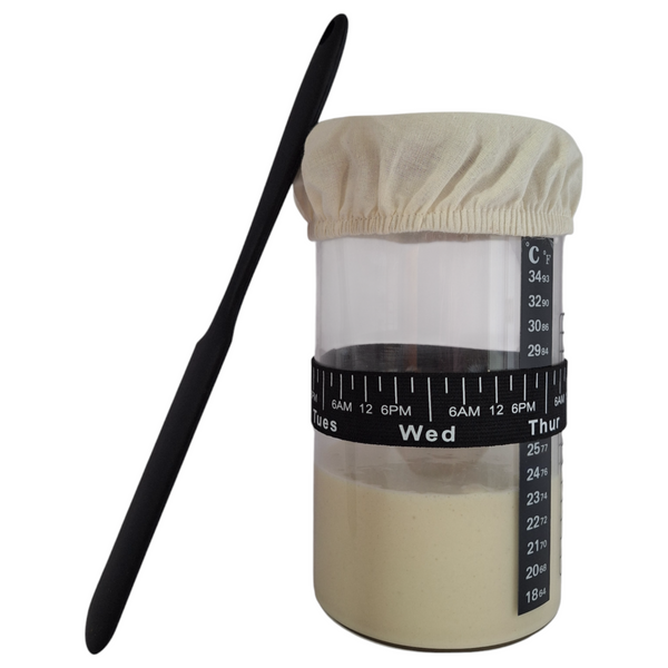 POJEMNIK DO ZAKWASU ROBIENIA NA CHLEB SŁOIK FERMENTACYJNY 800ml ZESTAW