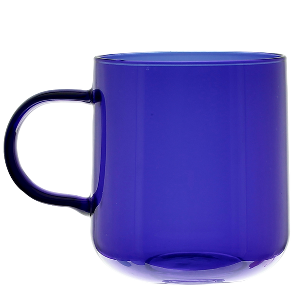 SZKLANKA SZKLANA KUBEK DO KAWY I HERBATY 310 ml. 8,7 cm GRANATOWA