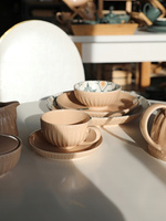 Ceramiczna filiżanka ze spodkiem linia MOSAIQUE BEIGE 250ml