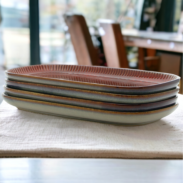 PÓŁMISEK SALATERKA PATERA TALERZ SAŁATKOWY PROSTOKĄTNY CERAMICZNY 30 cm