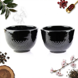 CZARKI ŻELIWNE 2 SZT ZESTAW ŻELIWNY DO HERBATY