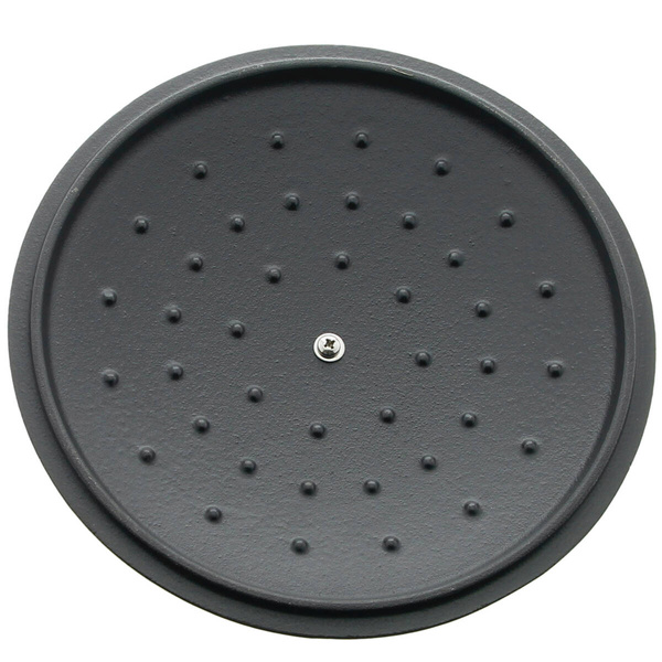 GARNEK ŻELIWNY 4.5L EMALIOWANY Z POKRYWKĄ GAR CZARNY RONDELEK SOLIDNY