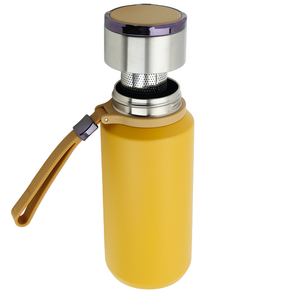 TERMOS KUBEK TERMICZNY PODRÓŻNY STALOWY 650 ml DO KAWY HERBATY WODY +SITKO