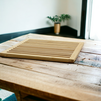 PODSTAWKA BAMBUSOWA POD GORĄCY GARNEK CZAJNIK PODKŁADKAD REWNIANA 20x20 cm