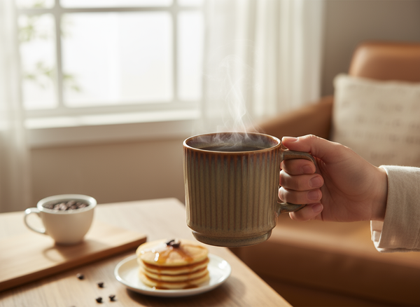 KUBEK CERAMIKA 350ML ELEGANCKI I FUNKCJONALNY BROWN BISTRO MUG