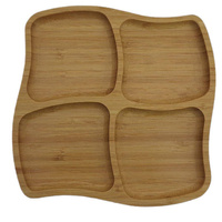 TALERZ DESKA DREWNIANA BAMBUSOWA PATERA PRZEGRODY NA PRZEKĄSKI DANIA CIASTA