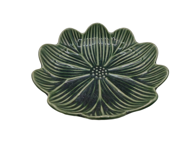 PÓŁMISEK CERAMICZNY HERBE 23 CM ZIELONY LIŚĆ PÓŁMISEK MISKA DO SERWOWANIA