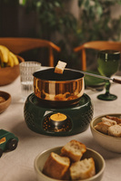 PODGRZEWACZ CERAMICZNY DO DZBNAKA CZAJNIKA NA ŚWIECZKĘ TEA LIGHT ZIELONY