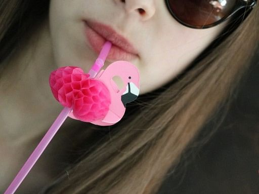 FLAMINGI ZESTAW SŁOMEK DO NAPJÓW, DRINKÓW 12 SZT