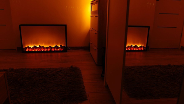 KOMINEK LAMPION LED 230V LATARNIA IMITACJA OGNIA