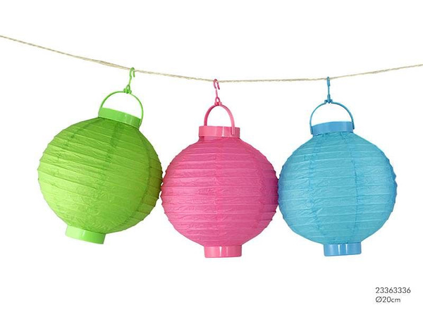 LED LAMPION 20 CM.NA WESELE DO OGRODU NA BATERIE RÓŻOWY.